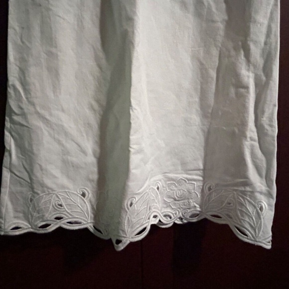 NWOT Derek Lam 10 Crosby Everett Eyelet Cotton Linen Mini Dress White Size 6 - Picture 7 of 15